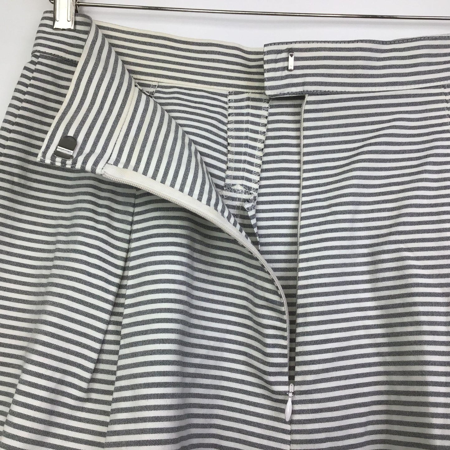 Corey Lynn Calter Skirt Pleated ALine Gray Stripe Anthropologie Modern Preppy 8