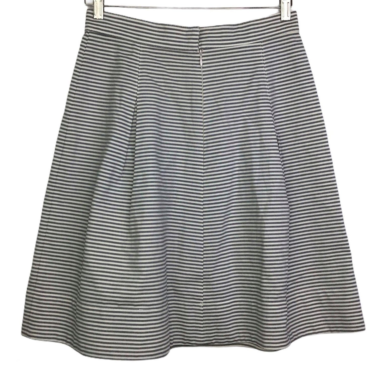 Corey Lynn Calter Skirt Pleated ALine Gray Stripe Anthropologie Modern Preppy 8
