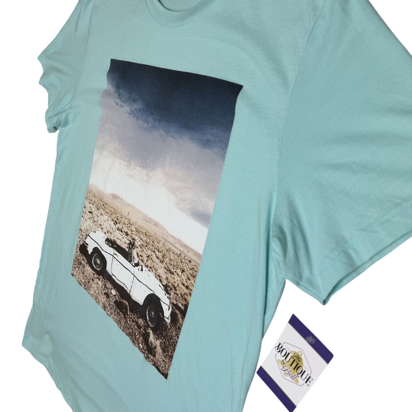 Aeropostale TShirt Desert Car Graphic Blue Short Sleeve Americana Road Trip XL