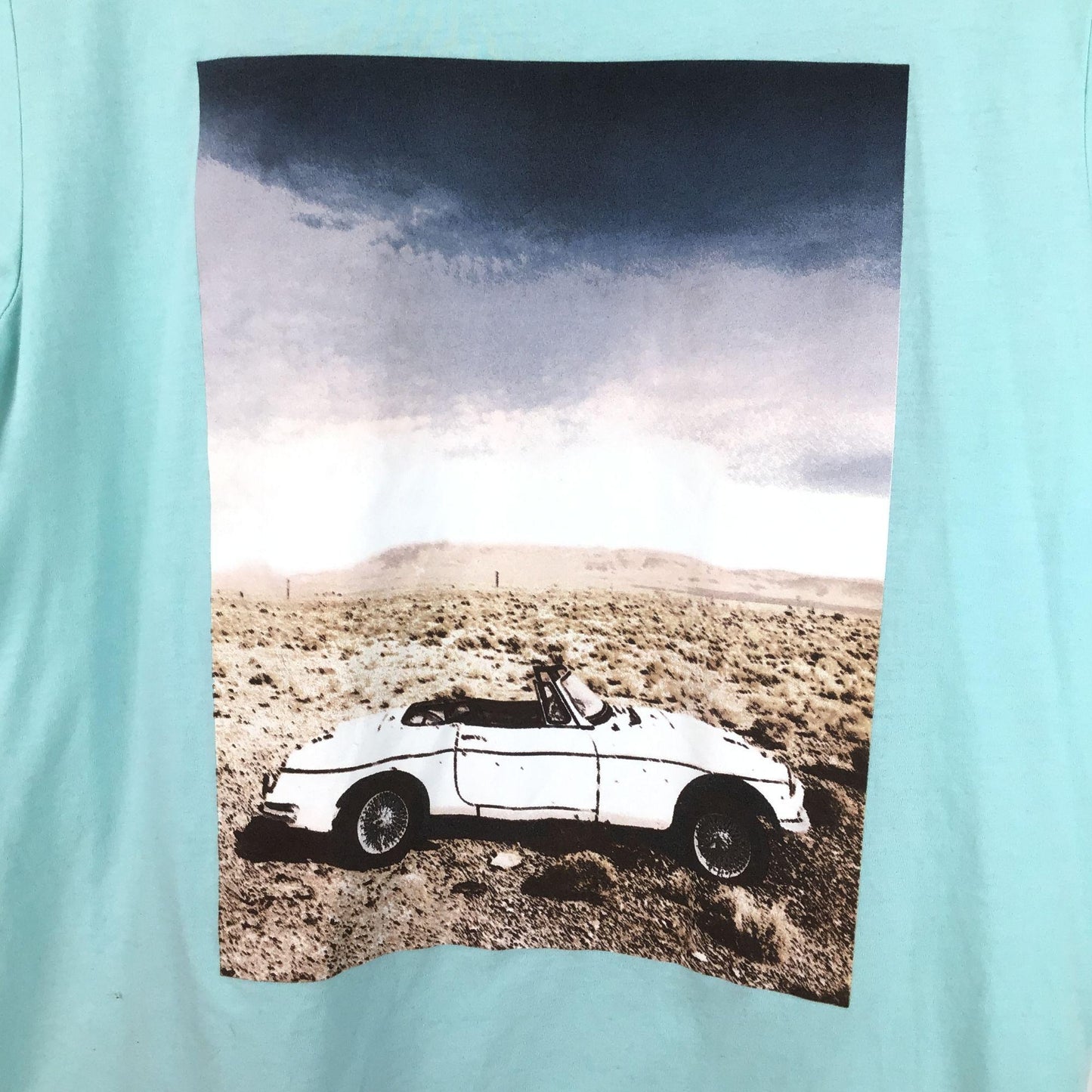 Aeropostale TShirt Desert Car Graphic Blue Short Sleeve Americana Road Trip XL