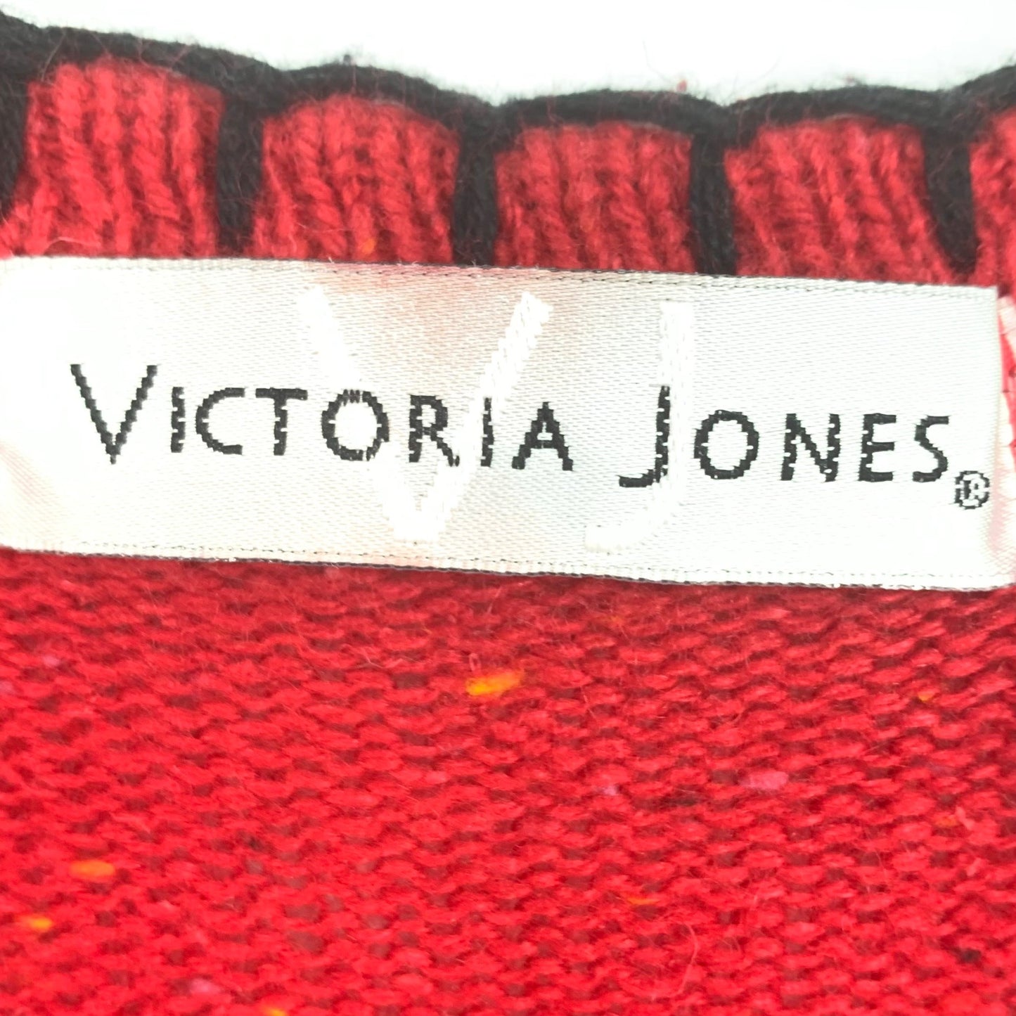 Victoria Jones XL Red Sweater Vest Christmas Presents Angel Applique Embroidered