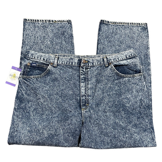 Vtg Lee Acid Wash Jeans 44x30 United Garment Workers USA 90s Y2K Grunge Normcore