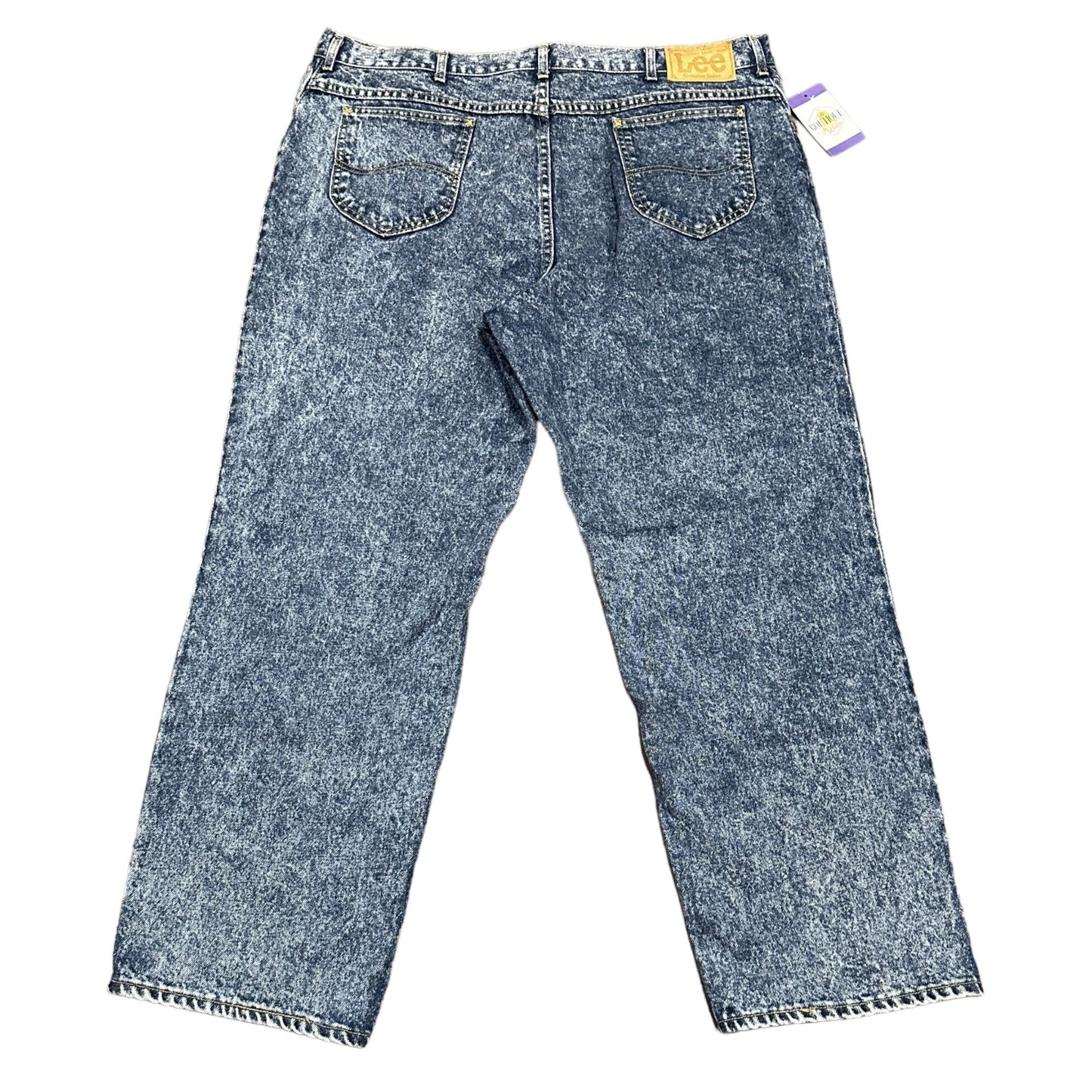 Vtg Lee Acid Wash Jeans 44x30 United Garment Workers USA 90s Y2K Grunge Normcore