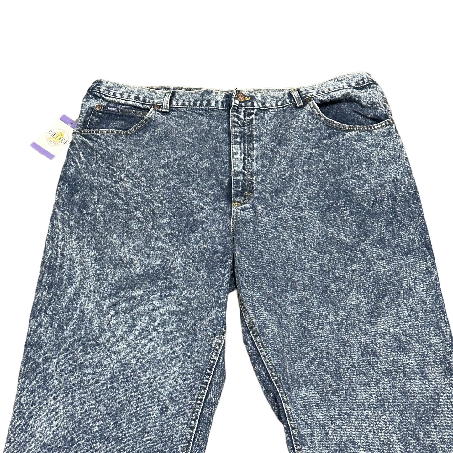 Vtg Lee Acid Wash Jeans 44x30 United Garment Workers USA 90s Y2K Grunge Normcore