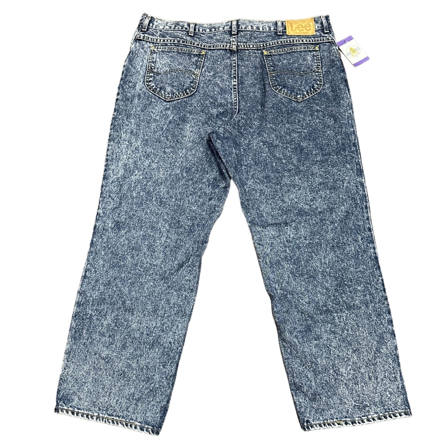 Vtg Lee Acid Wash Jeans 44x30 United Garment Workers USA 90s Y2K Grunge Normcore