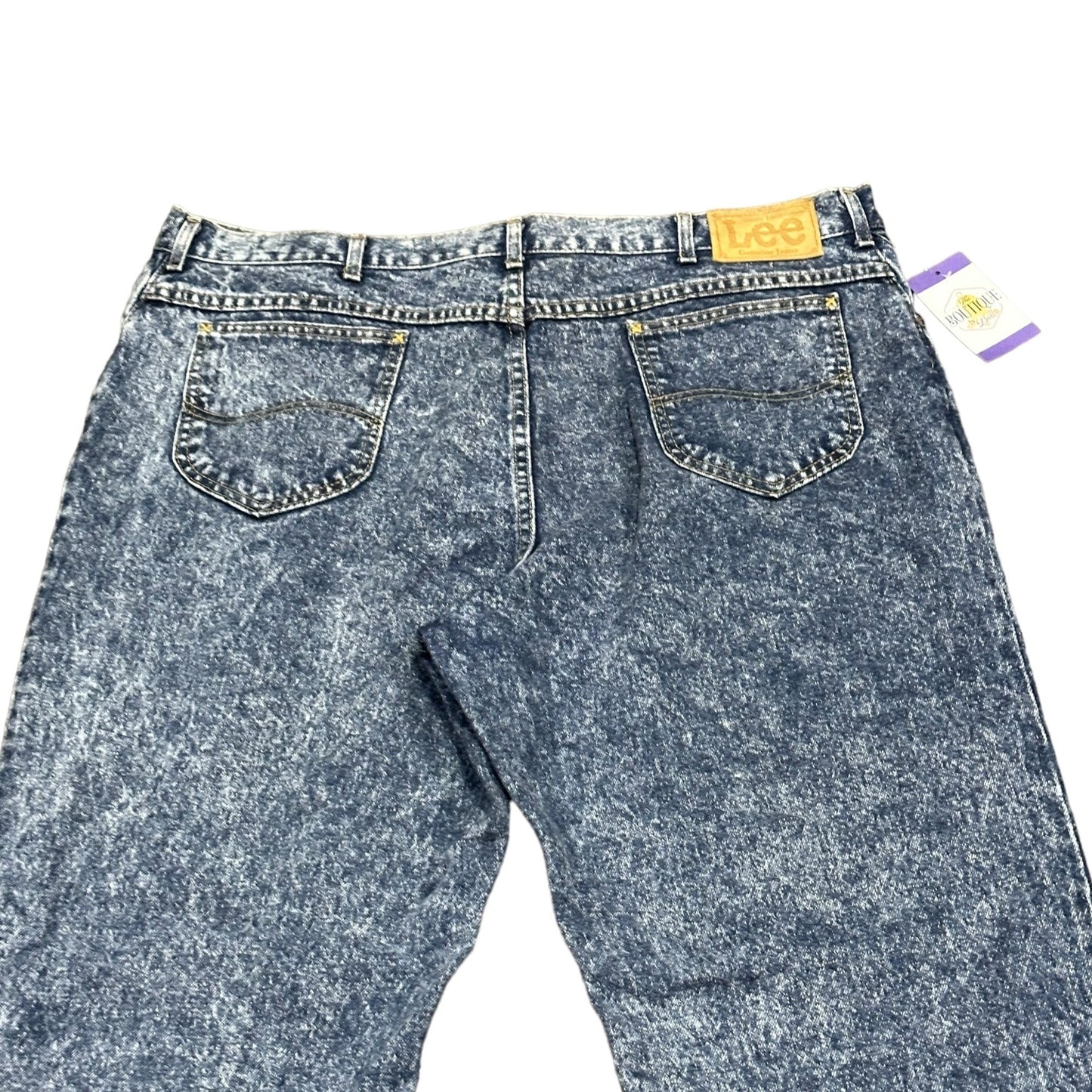 Vtg Lee Acid Wash Jeans 44x30 United Garment Workers USA 90s Y2K Grunge Normcore