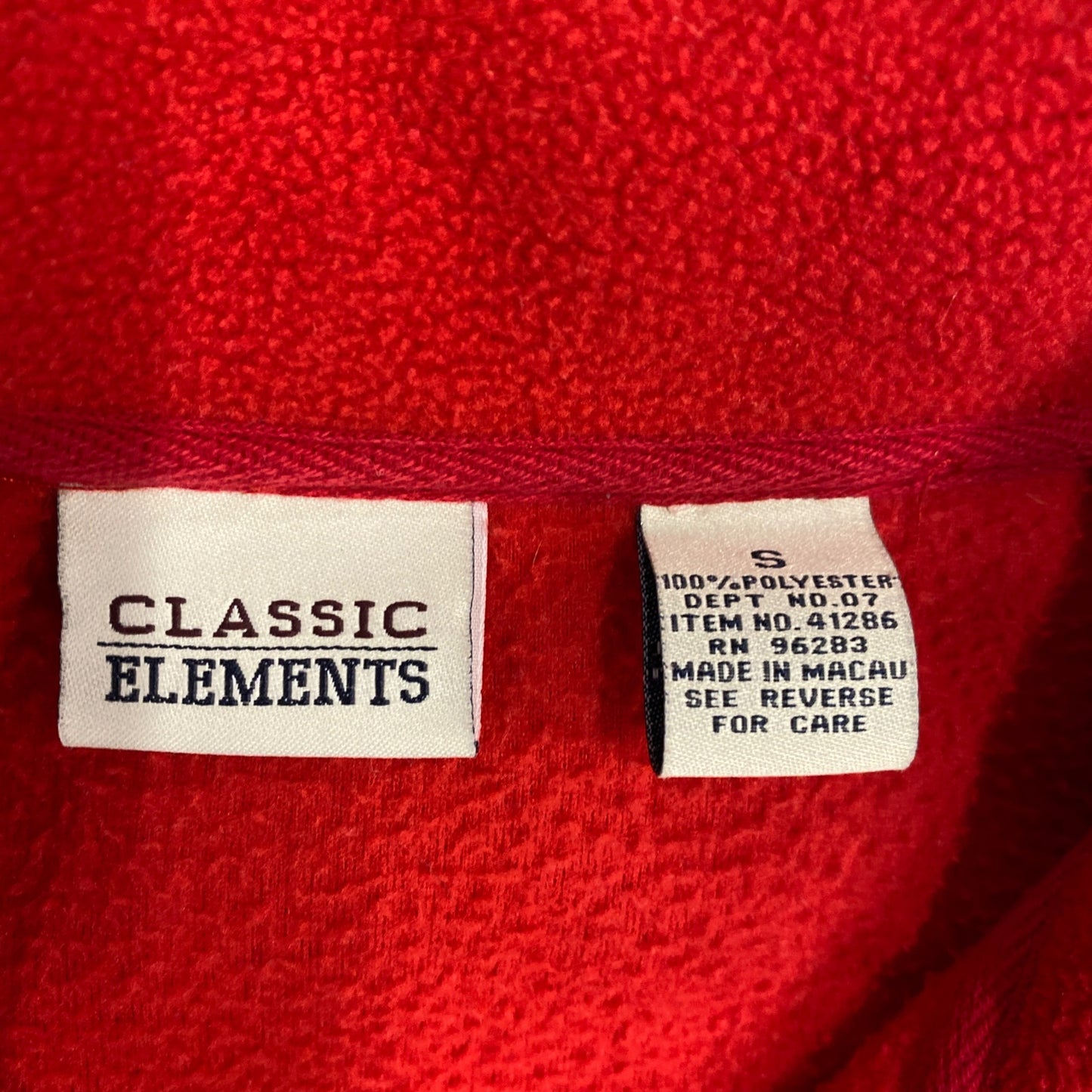 Classic Elements S Red Fleece Shirt Jacket Button Christmas Topiary Embroidered