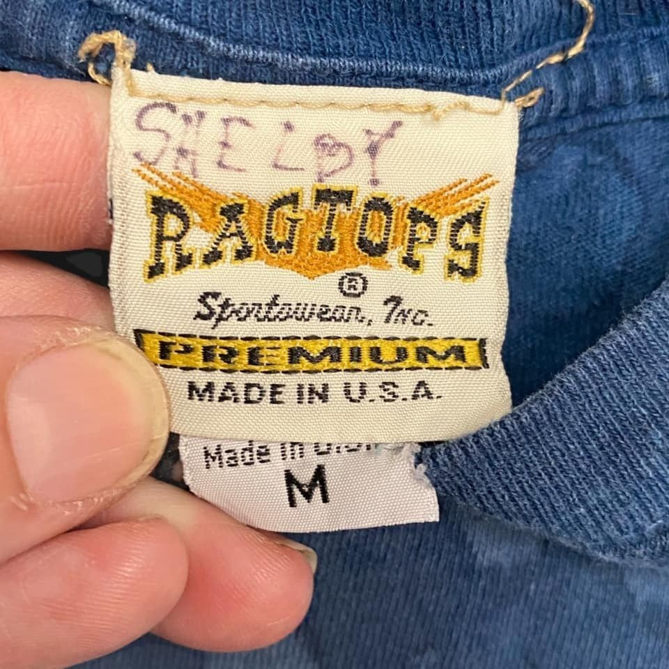 Vintage Ragtops Sportswear Tshirt Lighthouse Nautical Marbled Tie Dye USA Made M