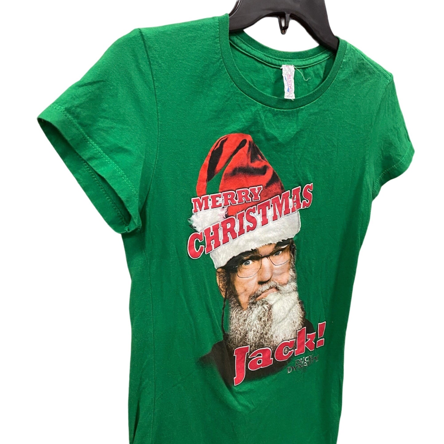 Duck Dynasty Xmas Tshirt L Green "Merry Christmas Jack" Uncle Si Novelty Redneck