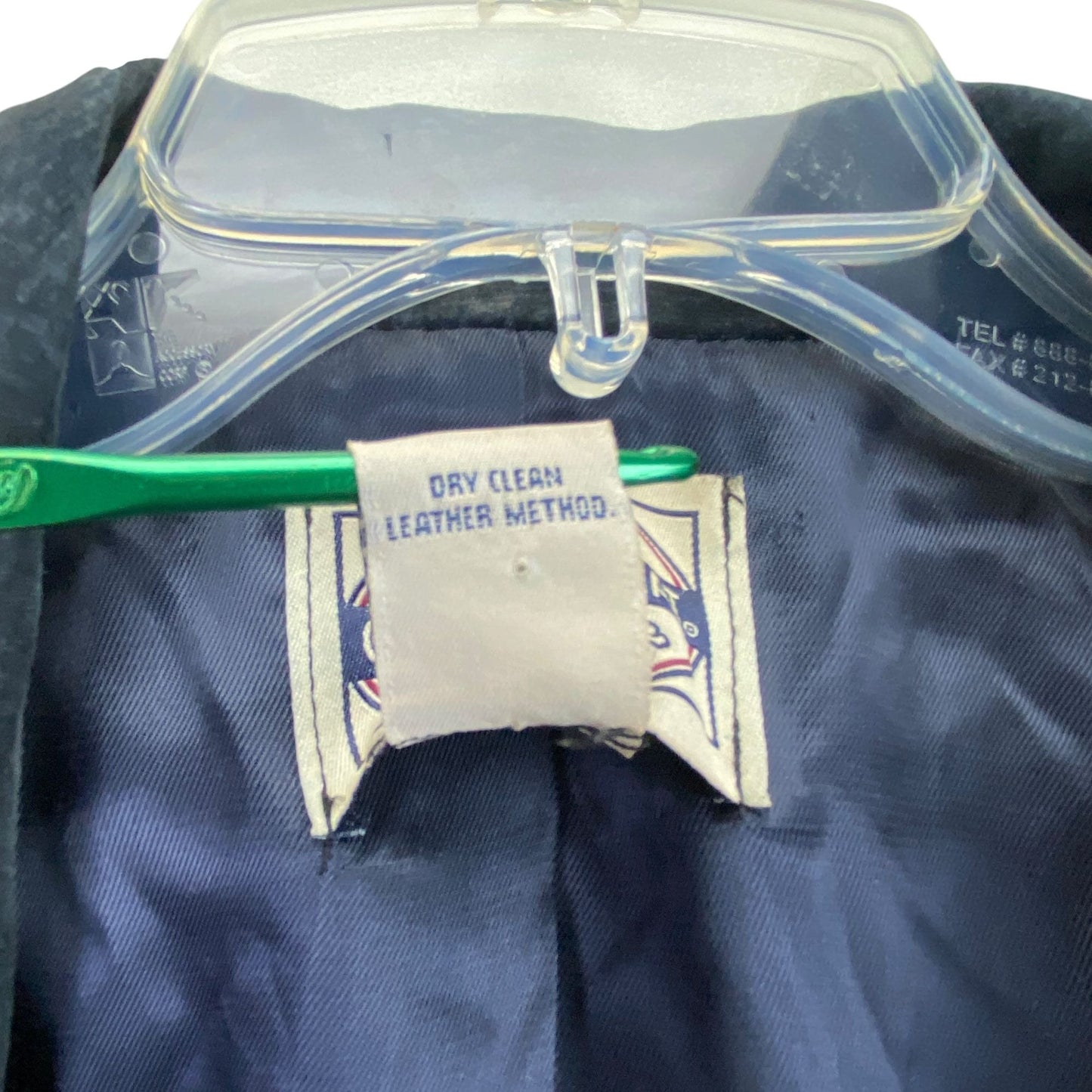 Vtg County Seat Houndstooth Plaid Wool Blazer Suede Leather Collar Mens L