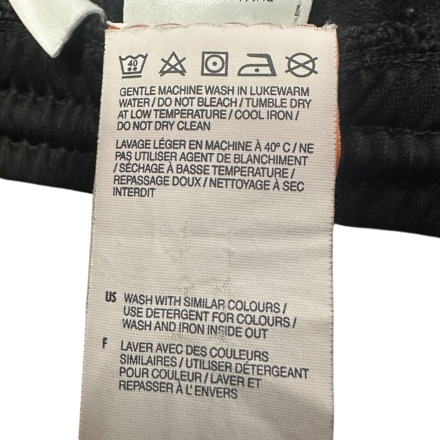 Puma Mens L Black Training Pants White Piping Elastic Waist Pockets Athleisure
