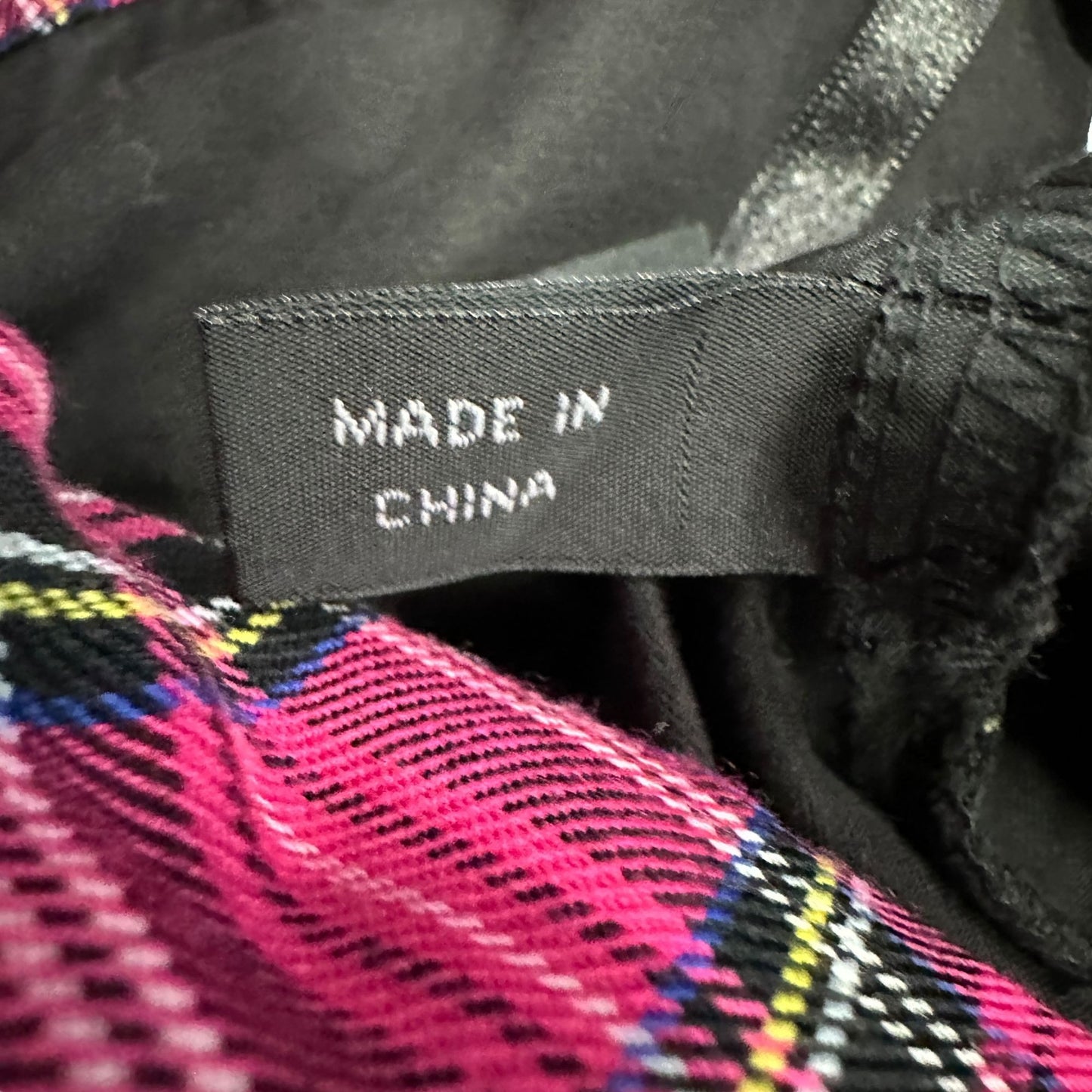 TRIPP NYC Daang Goodman Mini Skirt S Black Pink Plaid Pleated Punk Goth Y2K Emo