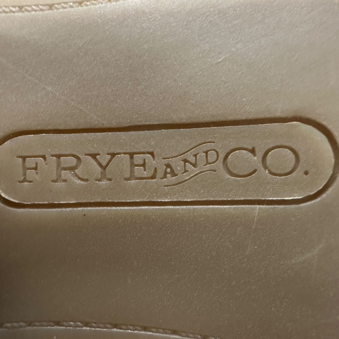 Frye & Co. Palma Western Booties 8M Beige Faux Leather Ankle Boots
