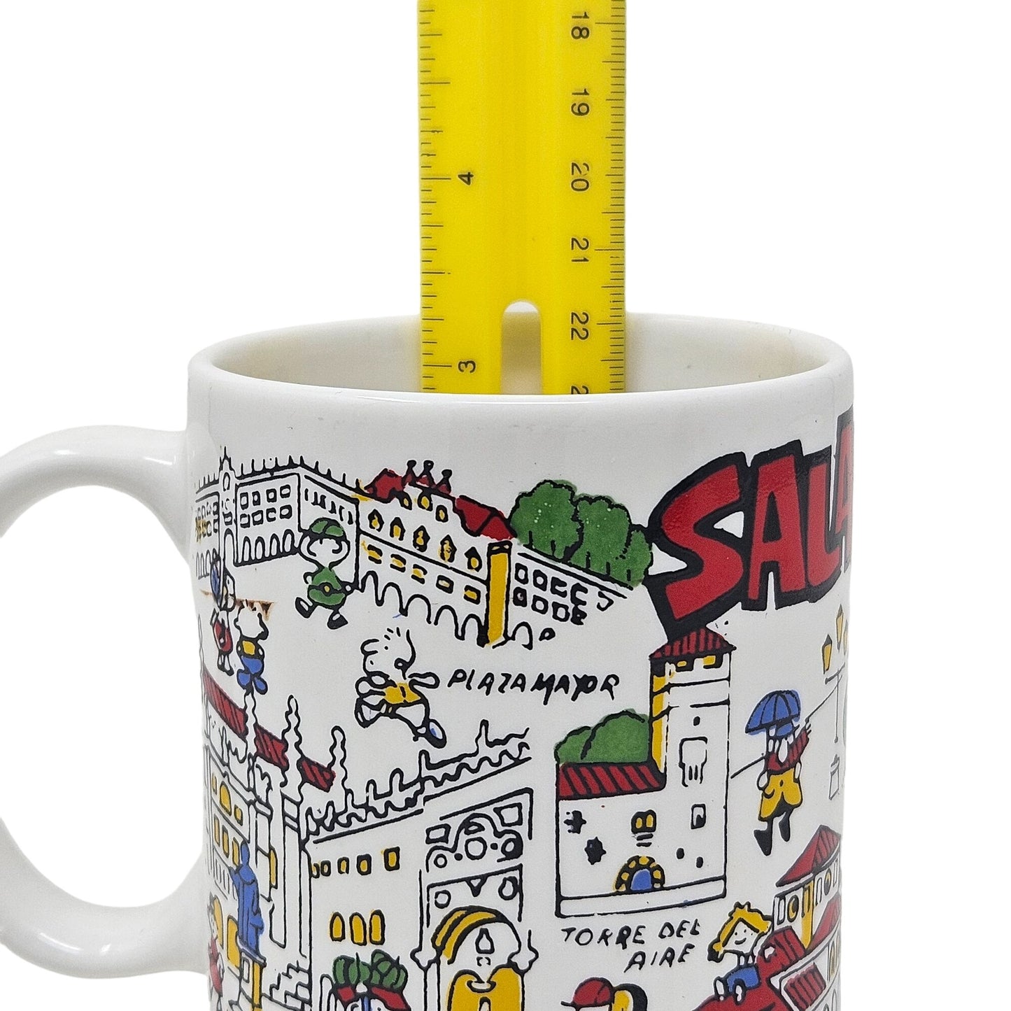 Colorful Salamanca Illustrated Ceramic Mug Featuring Iconic Landmarks Souvenir
