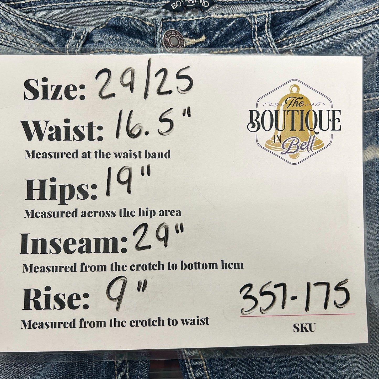 Silver Jeans Co Boyfriend Straight 29 Thick Stitch Stretch Western Boho Cowgirl