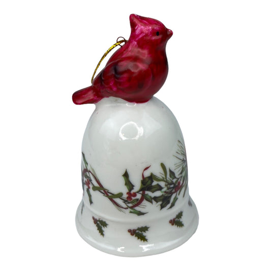 Red Cardinal Christmas Bell Ornament Traditional Woodland Granny Cottage Farm