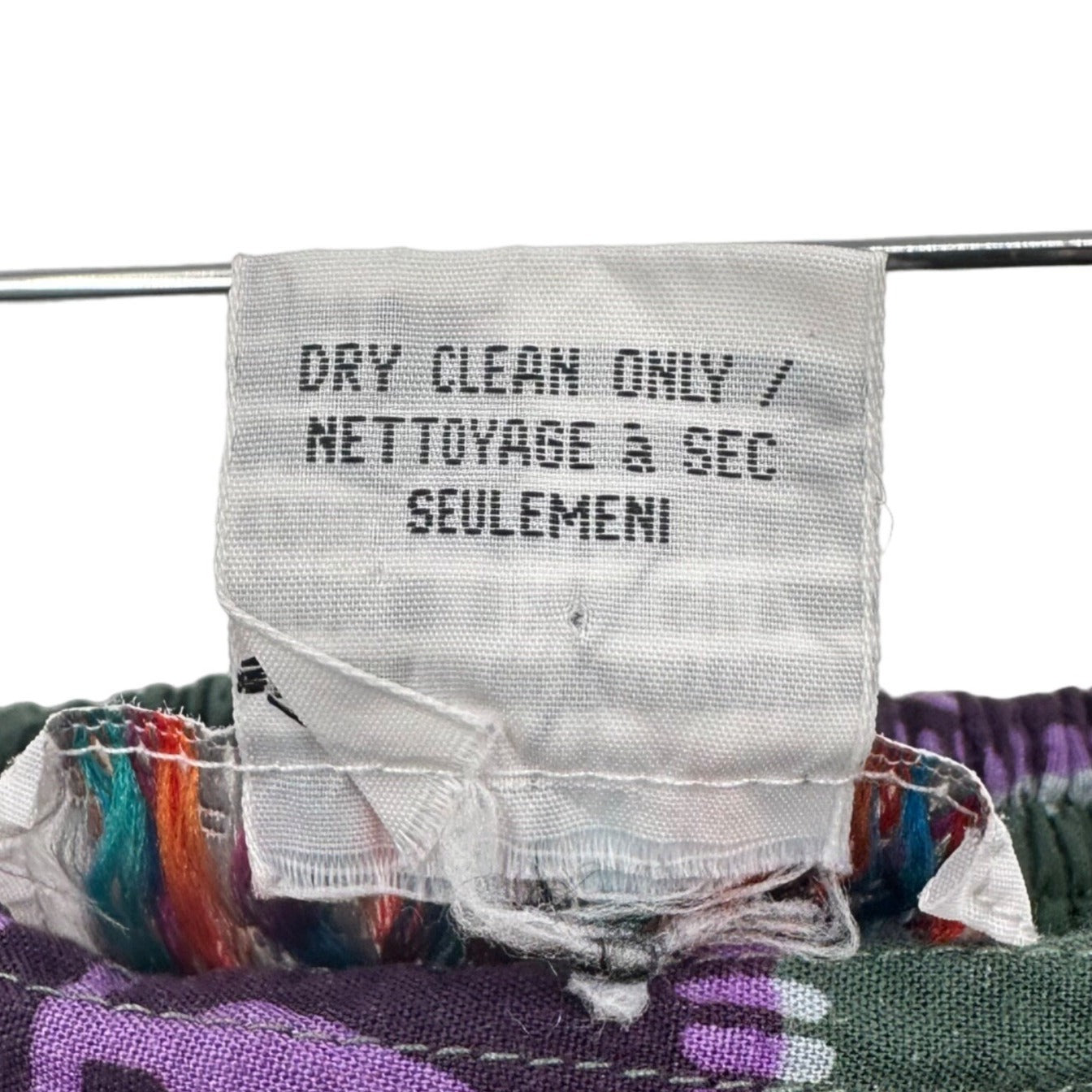 Vintage Full Length Skirt Passports L Elastic Waist Tribal Print Office Modest