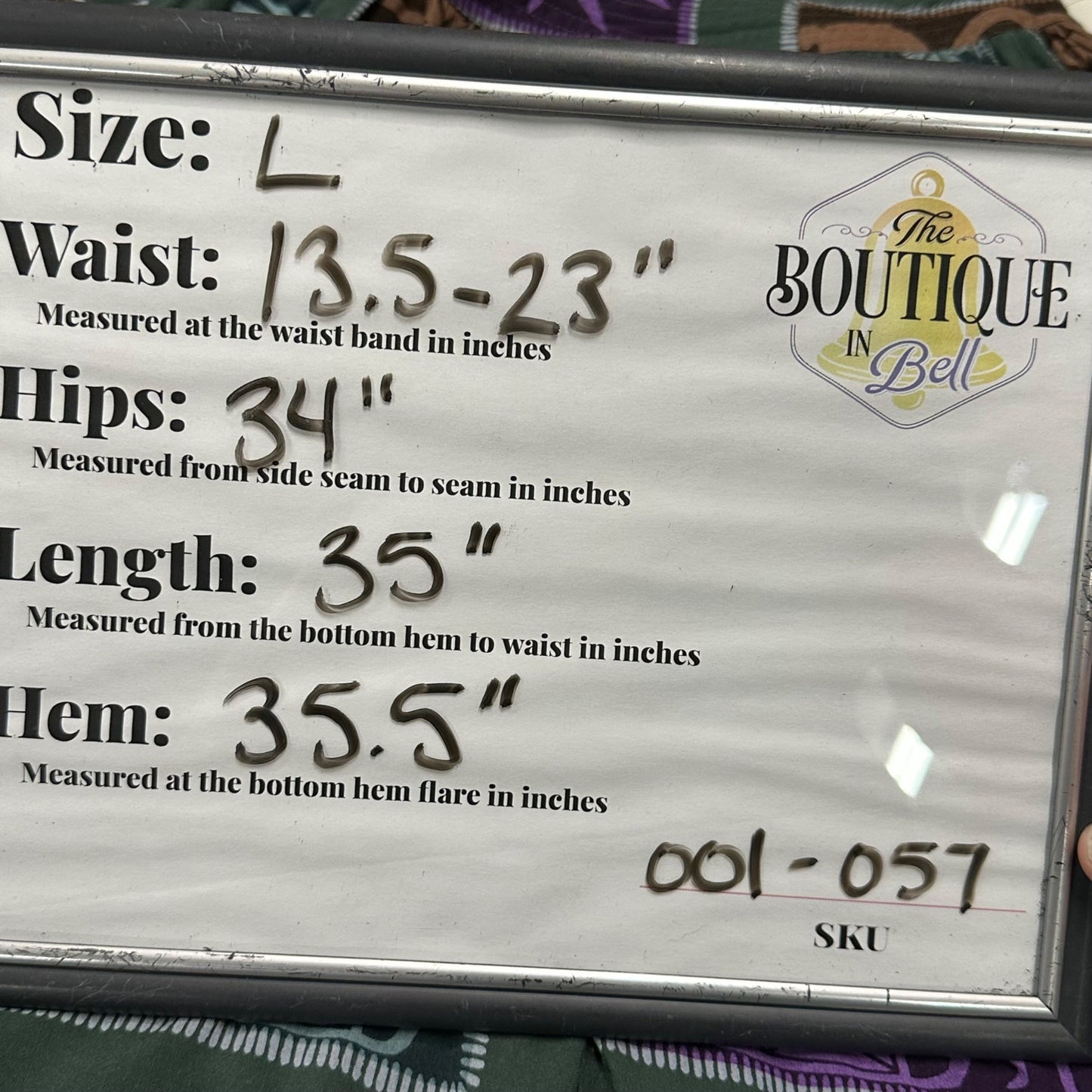 Vintage Full Length Skirt Passports L Elastic Waist Tribal Print Office Modest