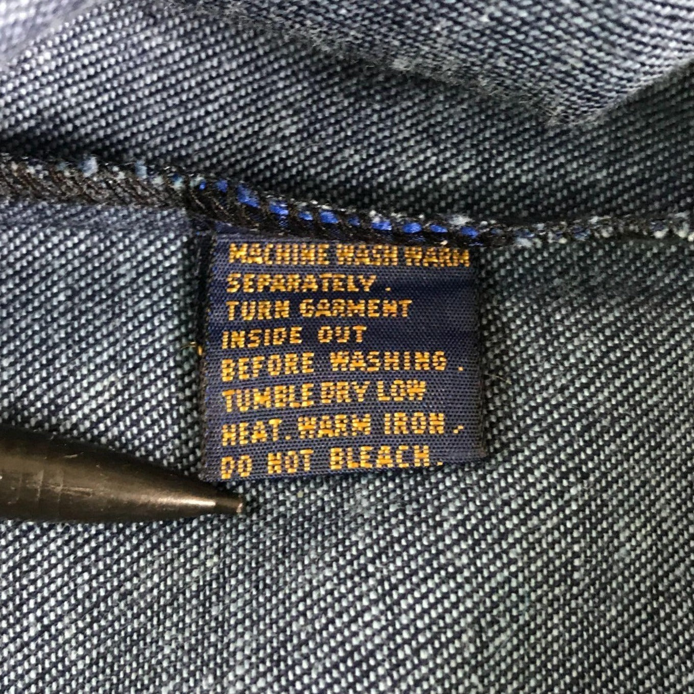 Vtg Gloria Vanderbilt Denim Shirt Western Structured Off Center Button Front 7