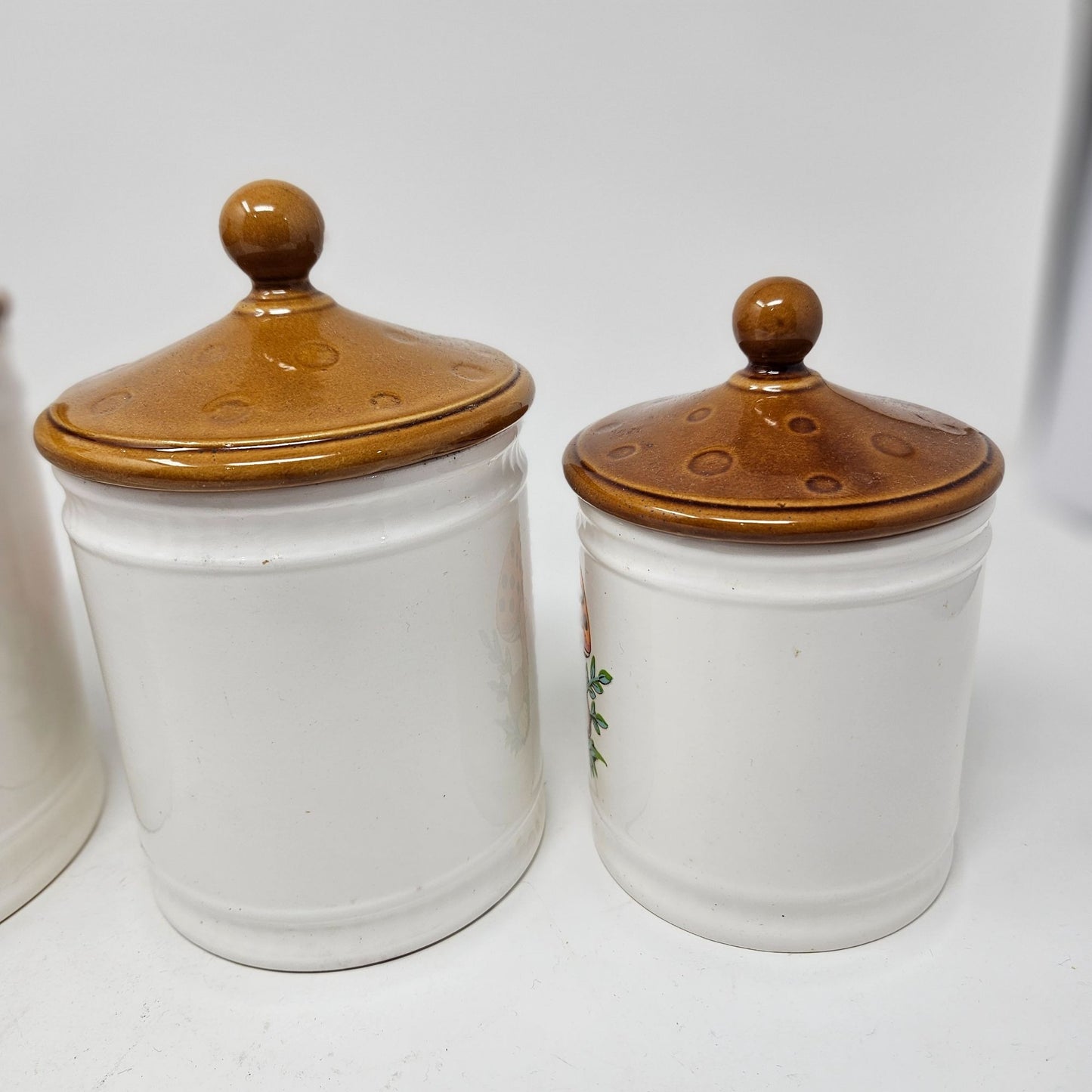 Vintage Sears, Roebucks and Co. 1982 “Merry Mushrooms” 4 -Piece Canister Set