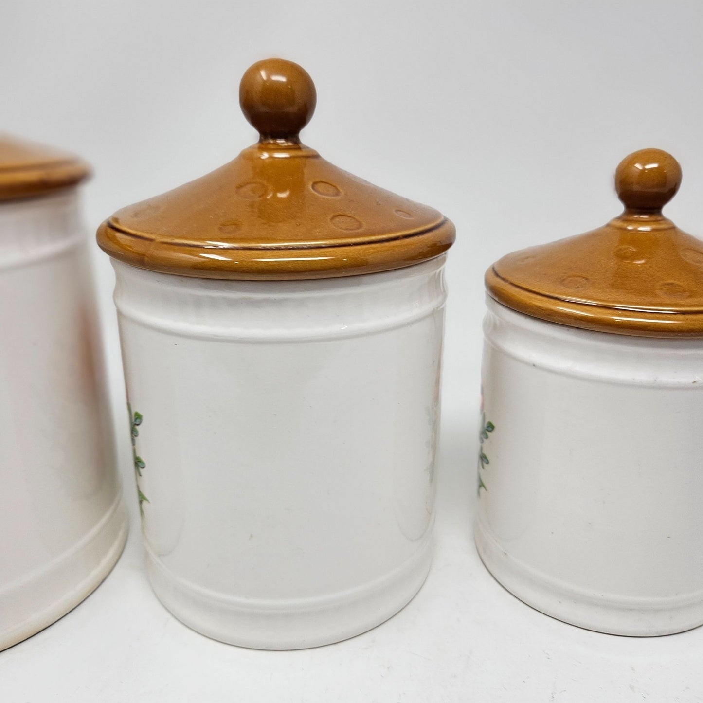 Vintage Sears, Roebucks and Co. 1982 “Merry Mushrooms” 4 -Piece Canister Set
