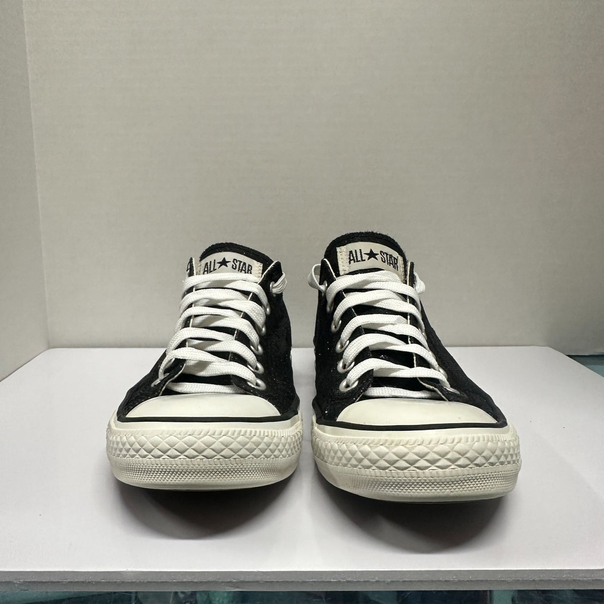 Converse Shoes All Star Chuck Taylor Canvas Sneakers Black Glitter Womens Sz 9
