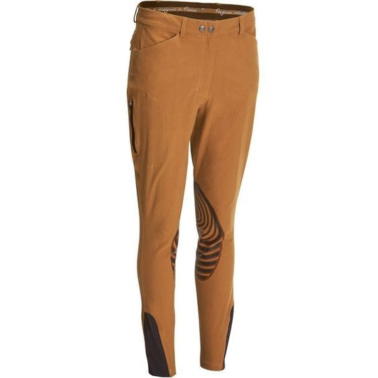 Fouganza Horseback Riding Pants Breeches Womens 28 Hazelnut Silicone Seat BR560