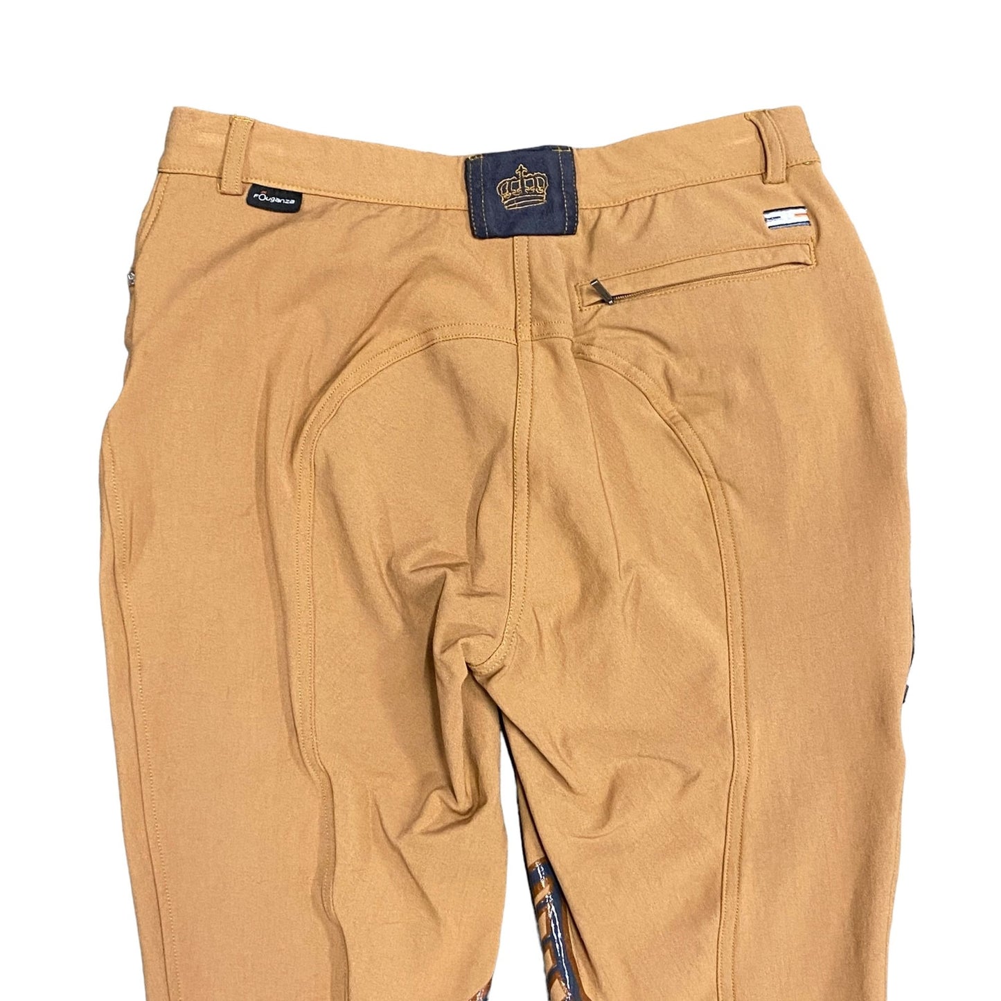 Fouganza Horseback Riding Pants Breeches Womens 28 Hazelnut Silicone Seat BR560