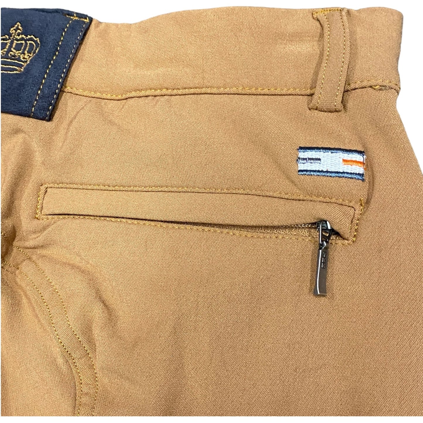 Fouganza Horseback Riding Pants Breeches Womens 28 Hazelnut Silicone Seat BR560