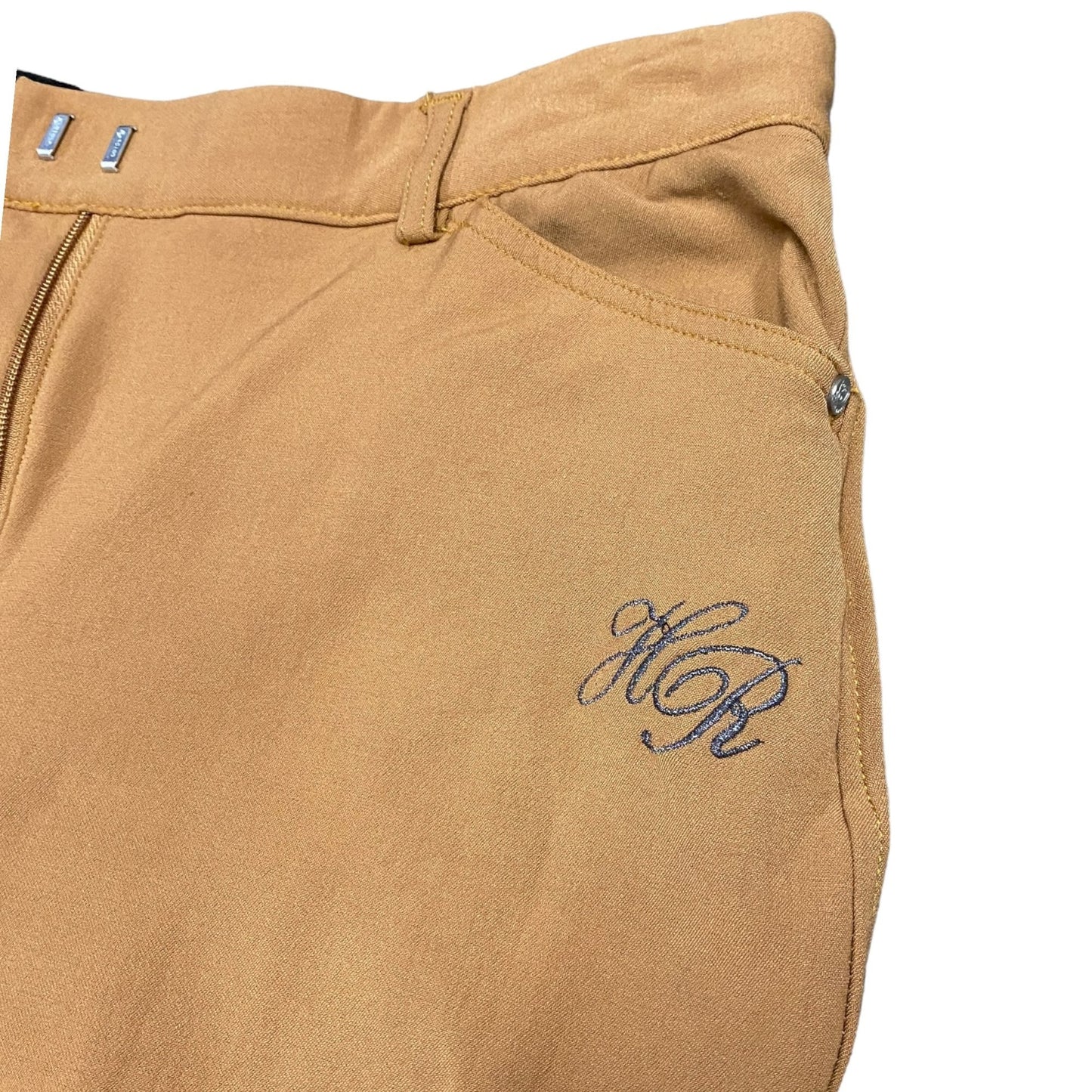 Fouganza Horseback Riding Pants Breeches Womens 28 Hazelnut Silicone Seat BR560