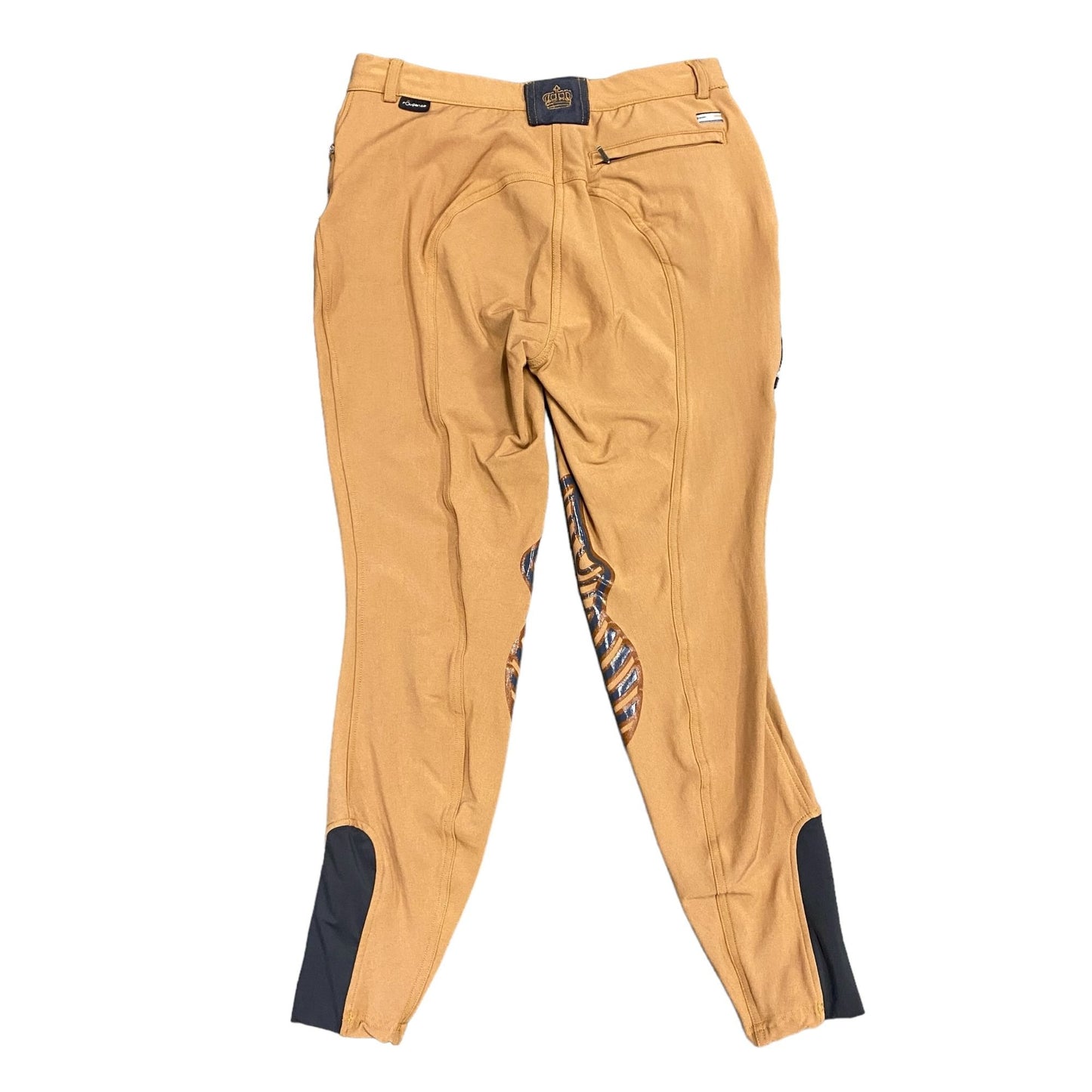 Fouganza Horseback Riding Pants Breeches Womens 28 Hazelnut Silicone Seat BR560