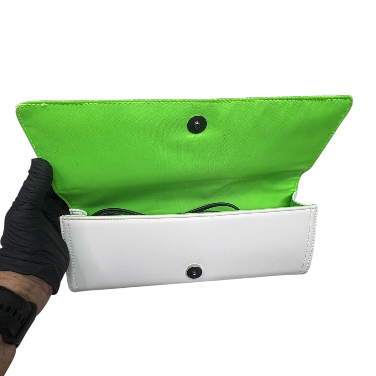 CHI Green Flat Iron Hair Straightener with White Storage Case