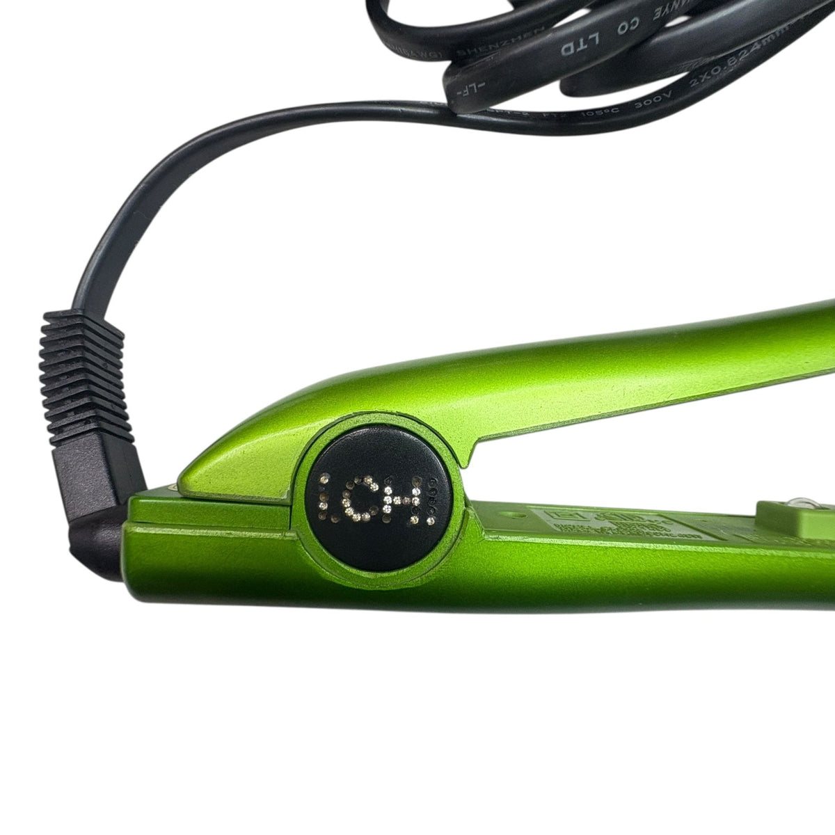 CHI Green Flat Iron Hair Straightener with White Storage Case