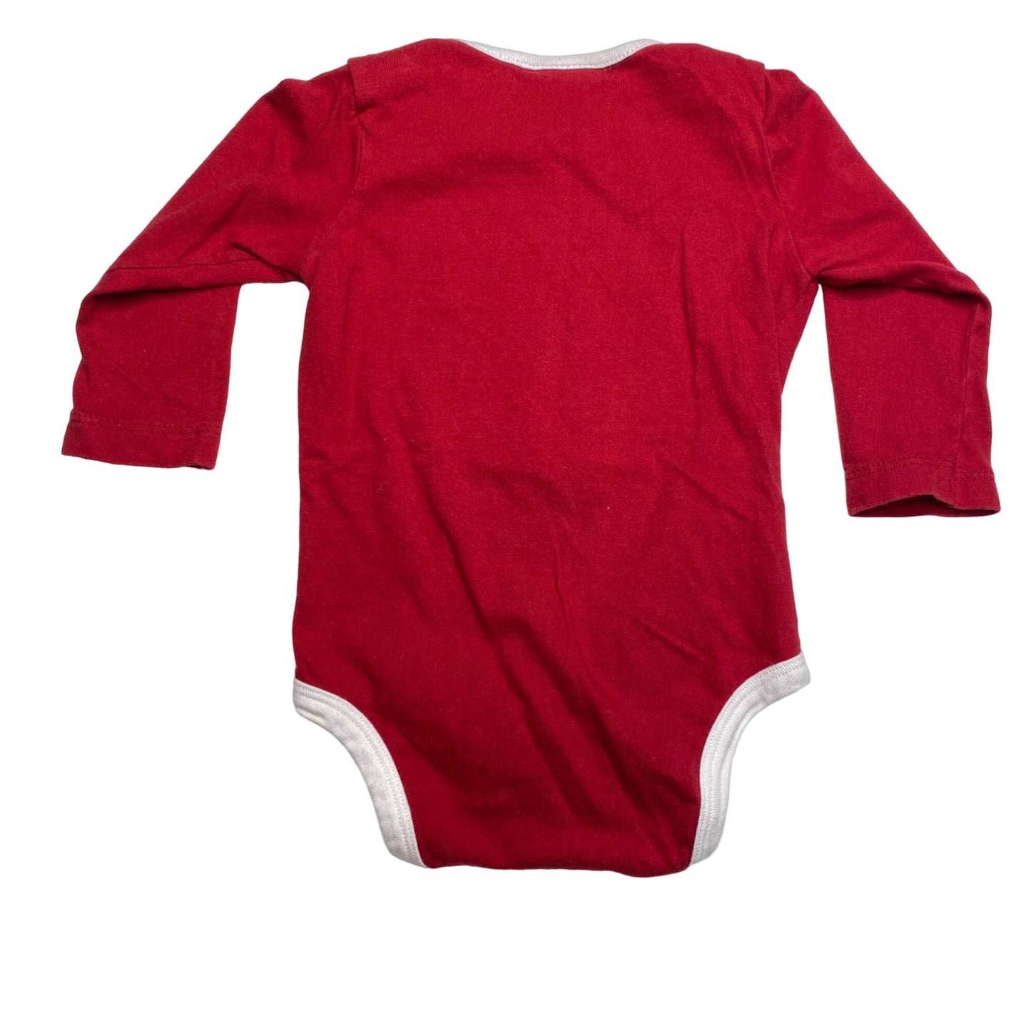 West Loop 12-18m "Santa's Little Helper" Red Onesie Long Sleeve Snap Closure