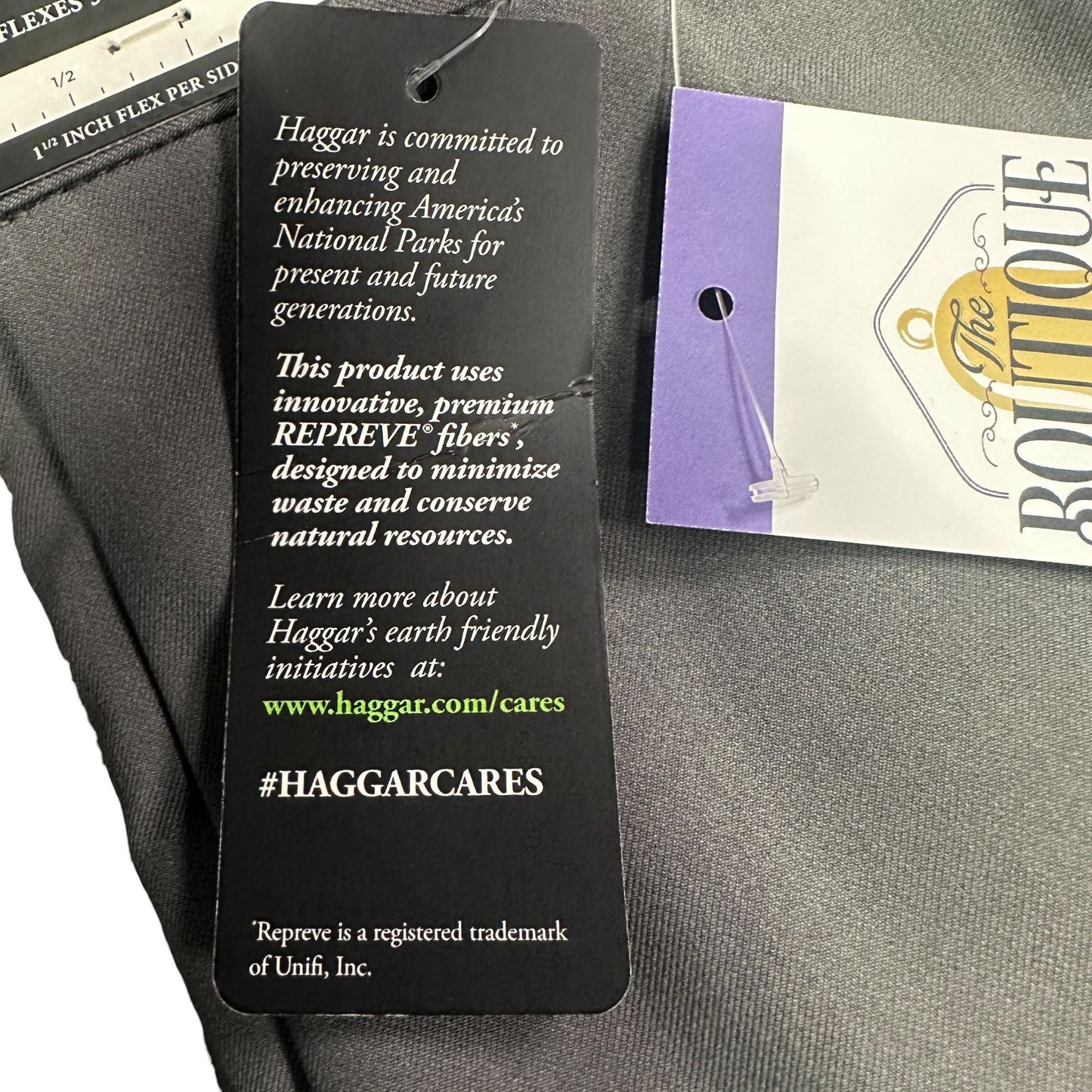 NWT Haggar 40 Premium Comfort Expandable Waist Stretch Dress Pants Wrinkle Free