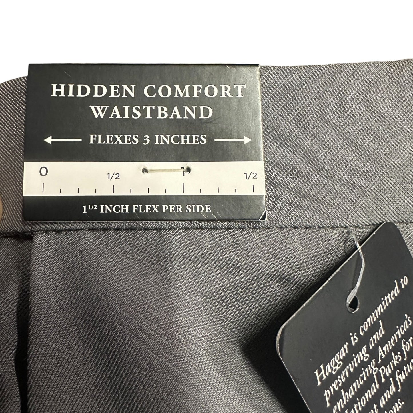 NWT Haggar 40 Premium Comfort Expandable Waist Stretch Dress Pants Wrinkle Free
