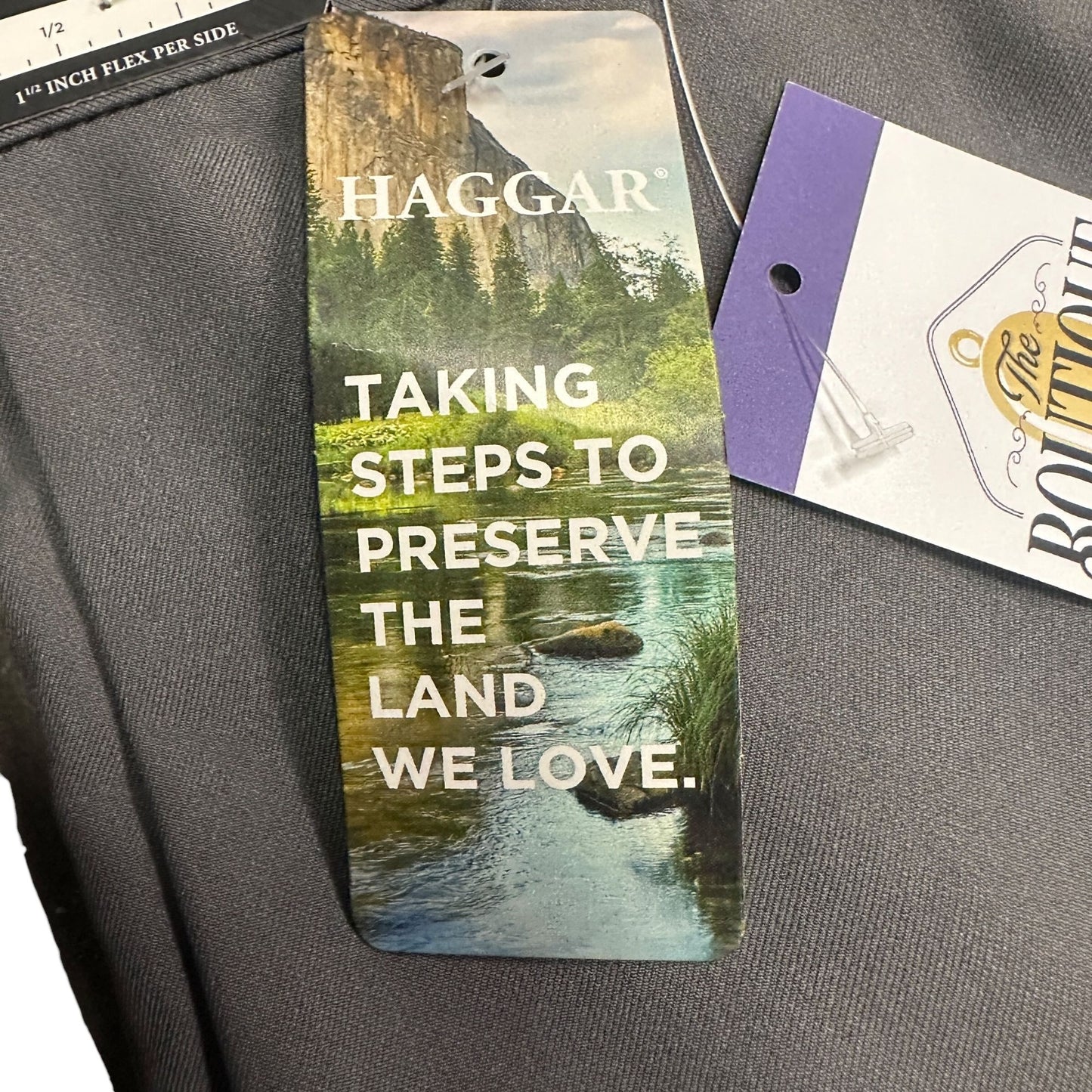 NWT Haggar 40 Premium Comfort Expandable Waist Stretch Dress Pants Wrinkle Free