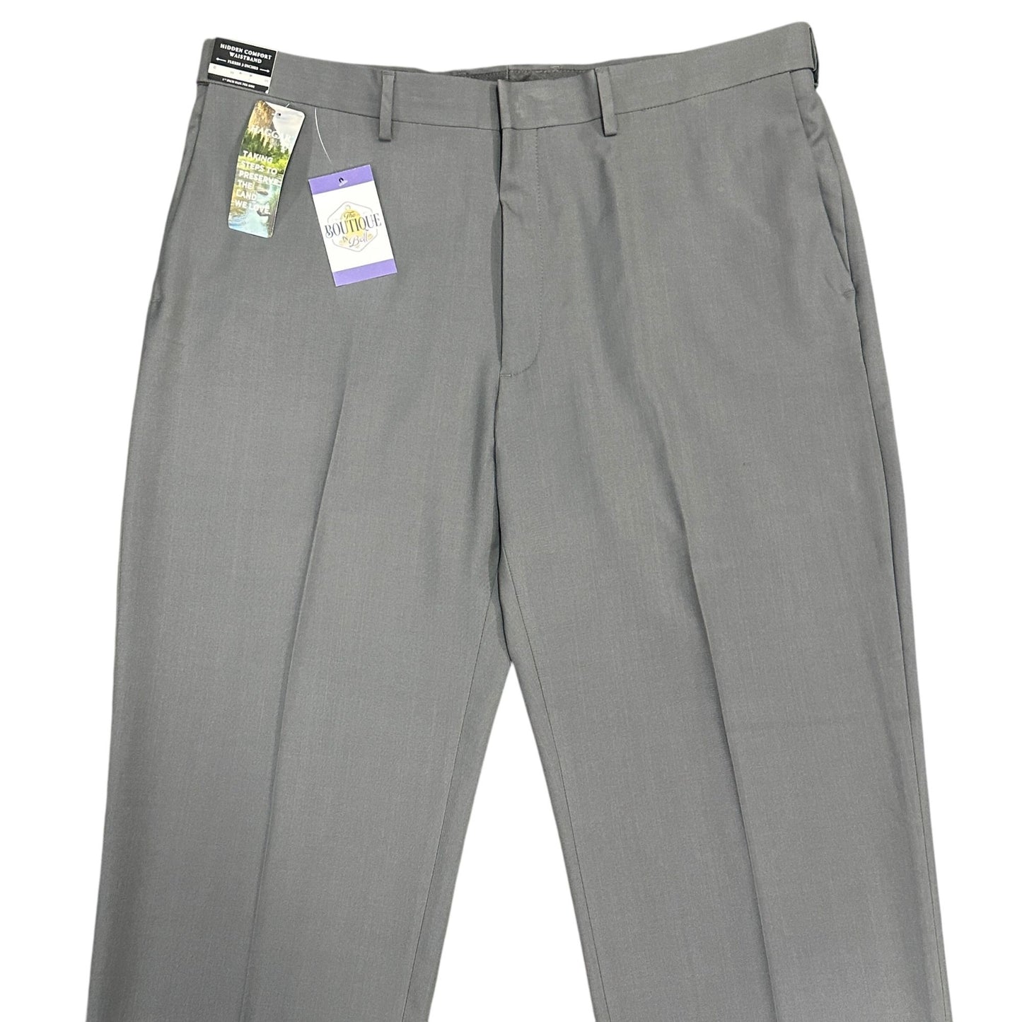 NWT Haggar 40 Premium Comfort Expandable Waist Stretch Dress Pants Wrinkle Free