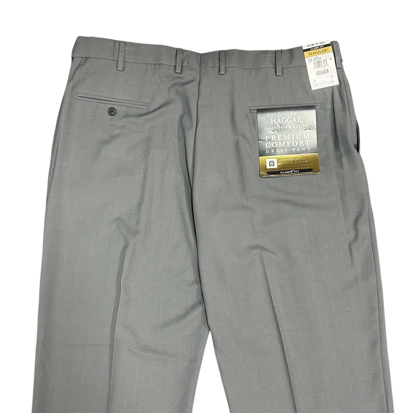 NWT Haggar 40 Premium Comfort Expandable Waist Stretch Dress Pants Wrinkle Free