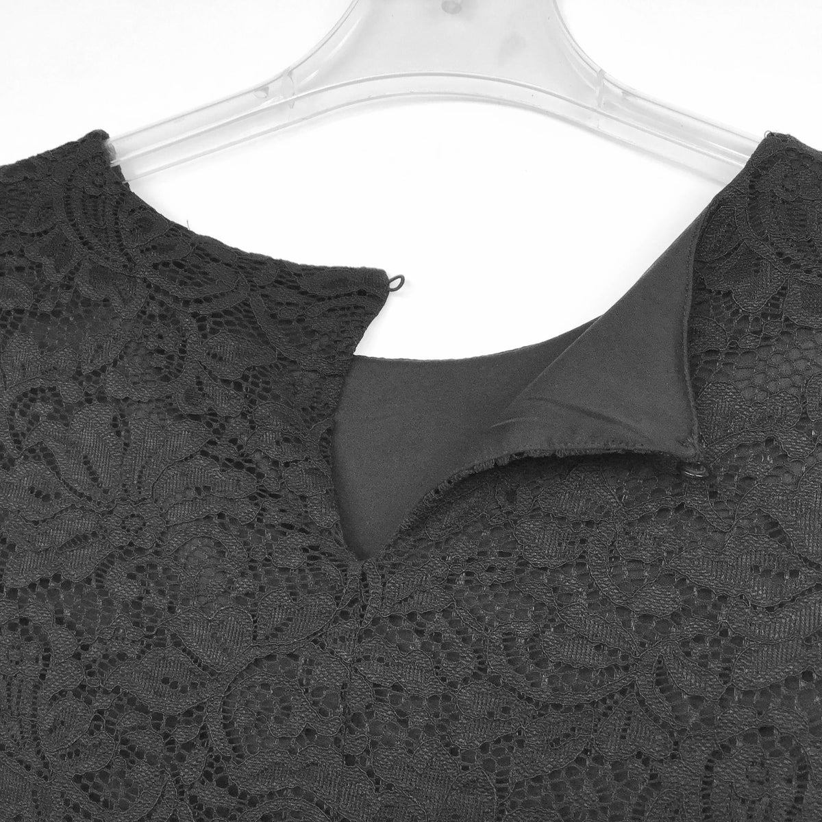 Forever 21 M Black Lace Shift Dress 3/4 Sleeves Whimsigoth Wednesday Addams