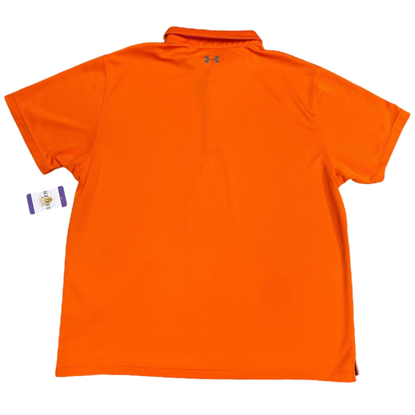 Under Armour Mens 3XL Orange Golf Polo Shirt Performance Short Sleeve Stretch