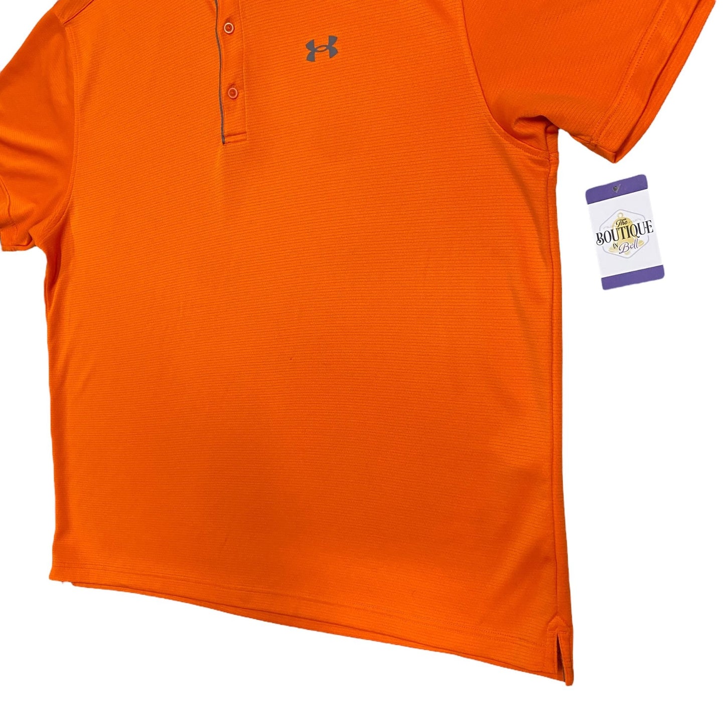 Under Armour Mens 3XL Orange Golf Polo Shirt Performance Short Sleeve Stretch