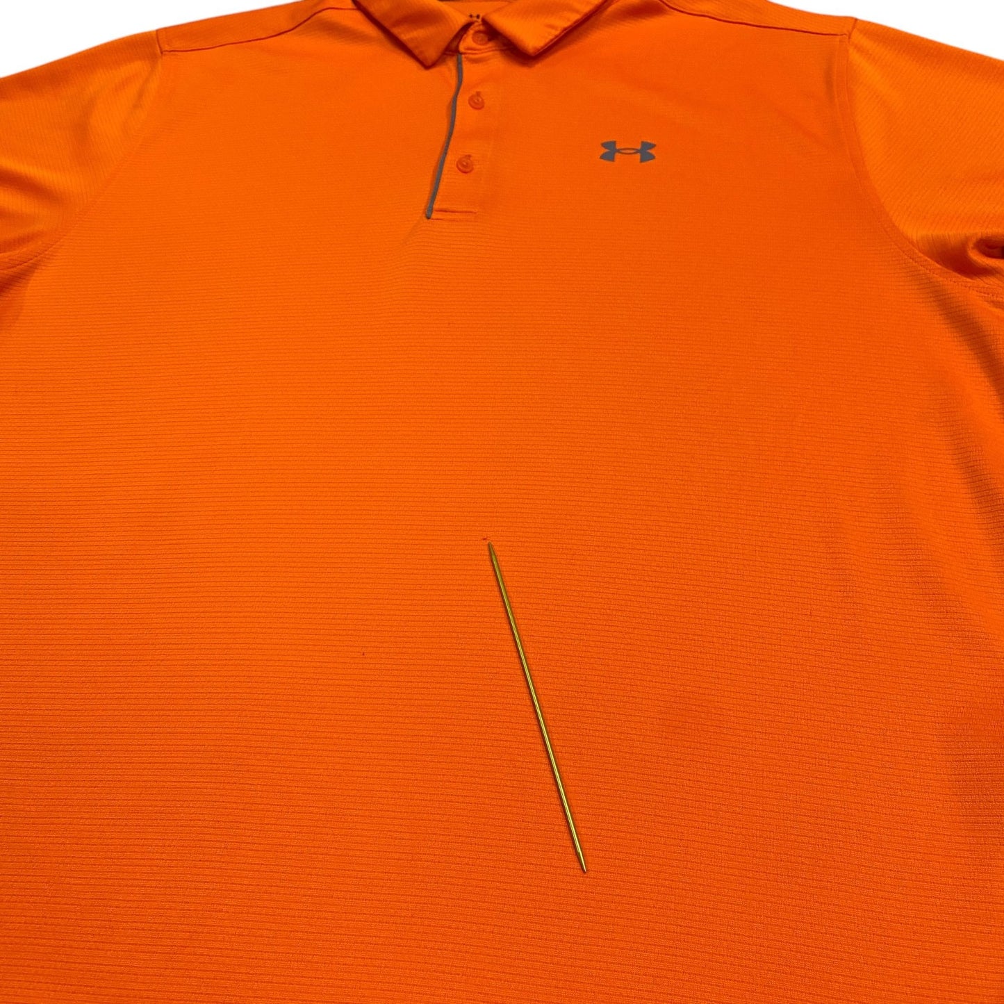 Under Armour Mens 3XL Orange Golf Polo Shirt Performance Short Sleeve Stretch