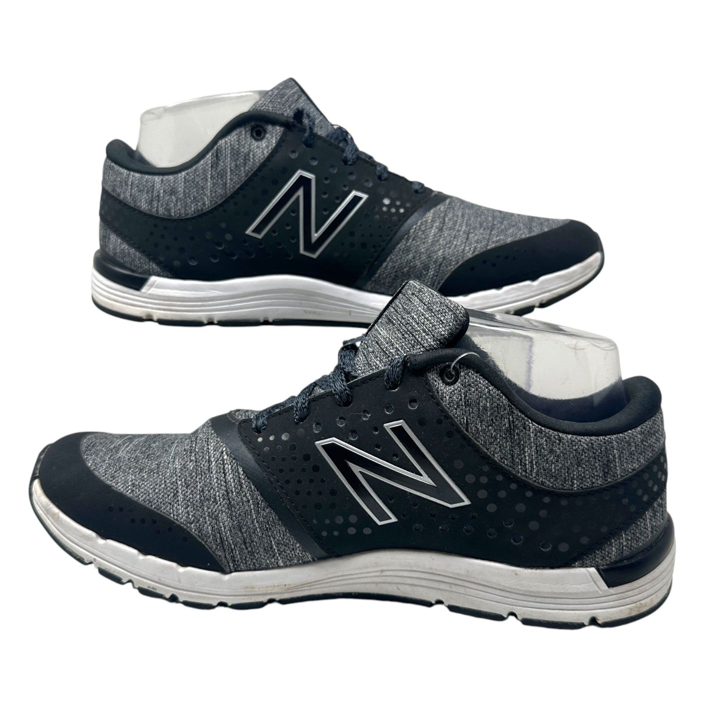 New Balance Womens 8.5 Gray Black 577 v4 Cush Cross Trainers Low Top Sneakers