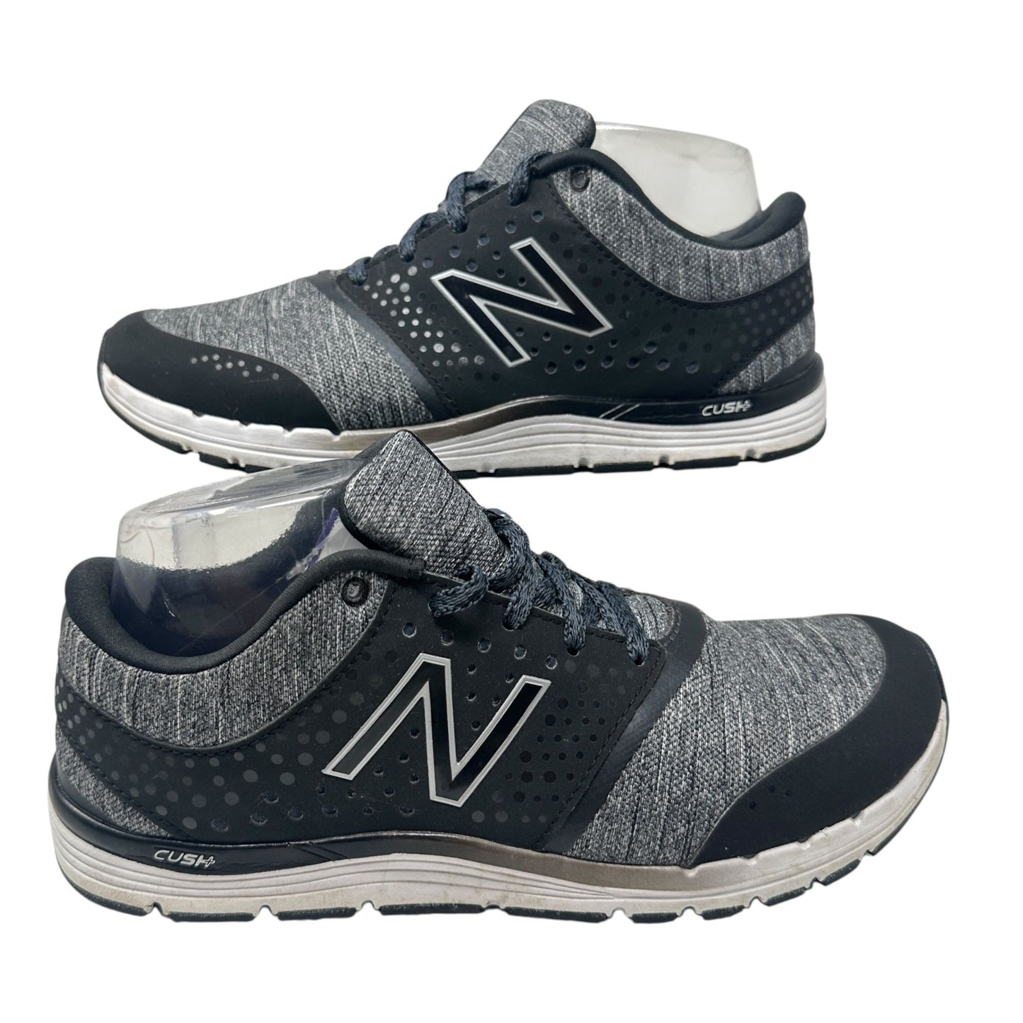 New Balance Womens 8.5 Gray Black 577 v4 Cush Cross Trainers Low Top Sneakers