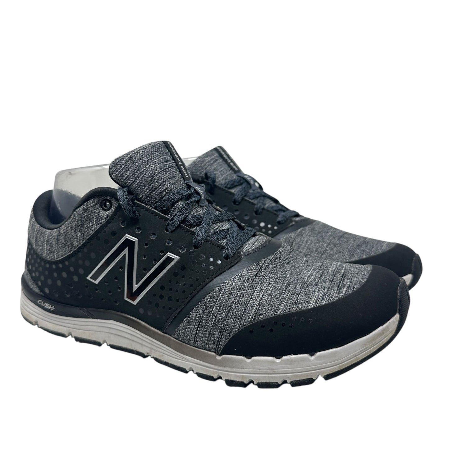 New Balance Womens 8.5 Gray Black 577 v4 Cush Cross Trainers Low Top Sneakers