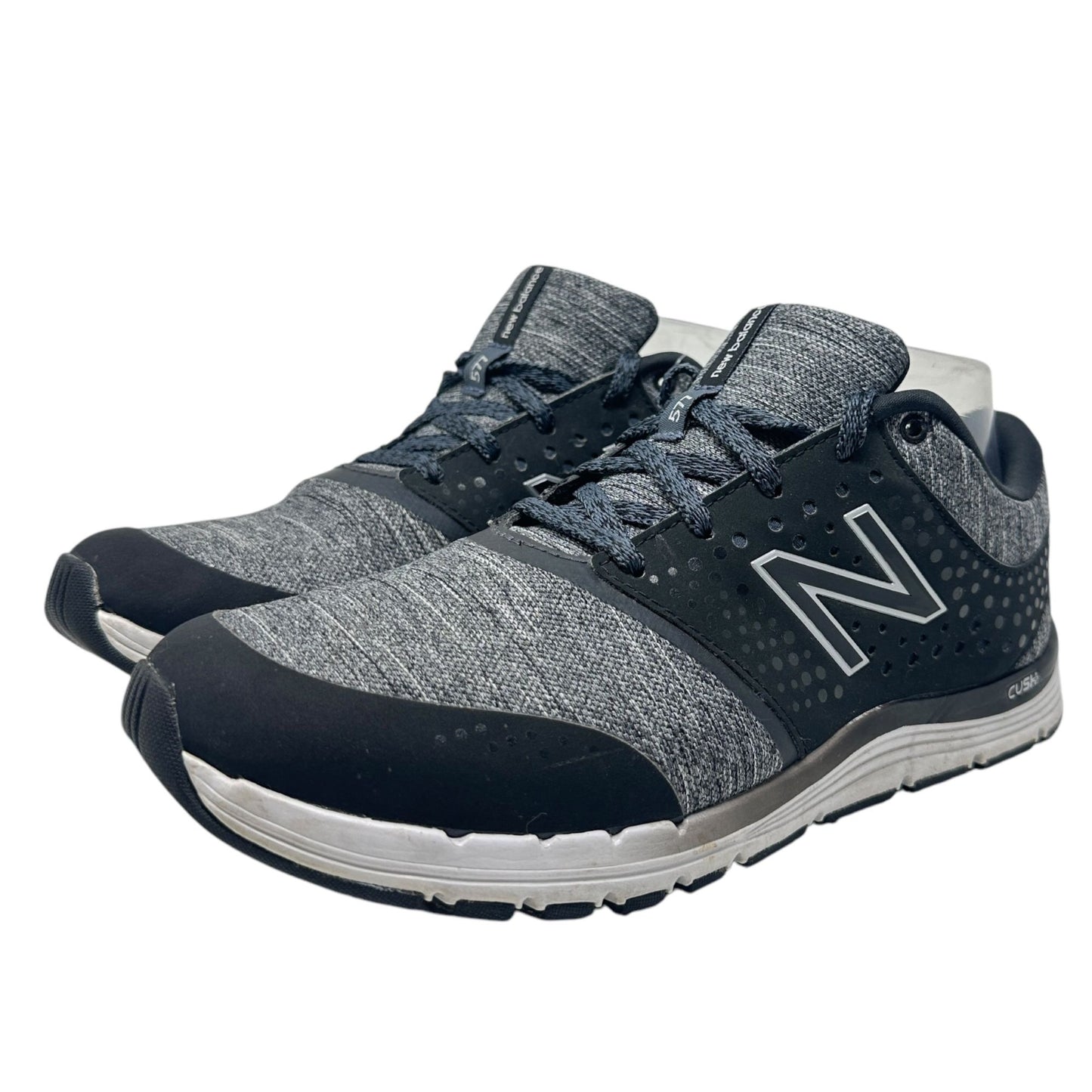 New Balance Womens 8.5 Gray Black 577 v4 Cush Cross Trainers Low Top Sneakers