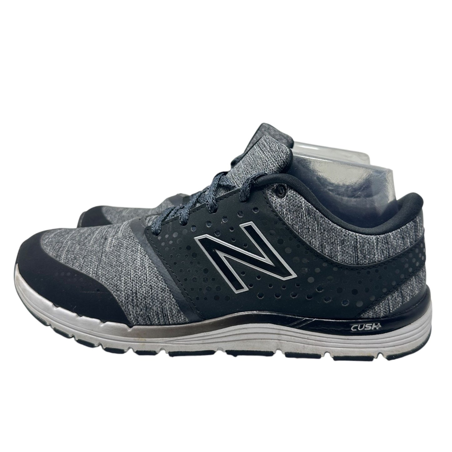 New Balance Womens 8.5 Gray Black 577 v4 Cush Cross Trainers Low Top Sneakers