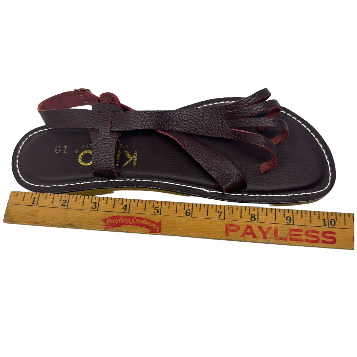 Kino Sandals Womens 10 Brown Leather Slingback Strappy Shoes Made in Key West FL