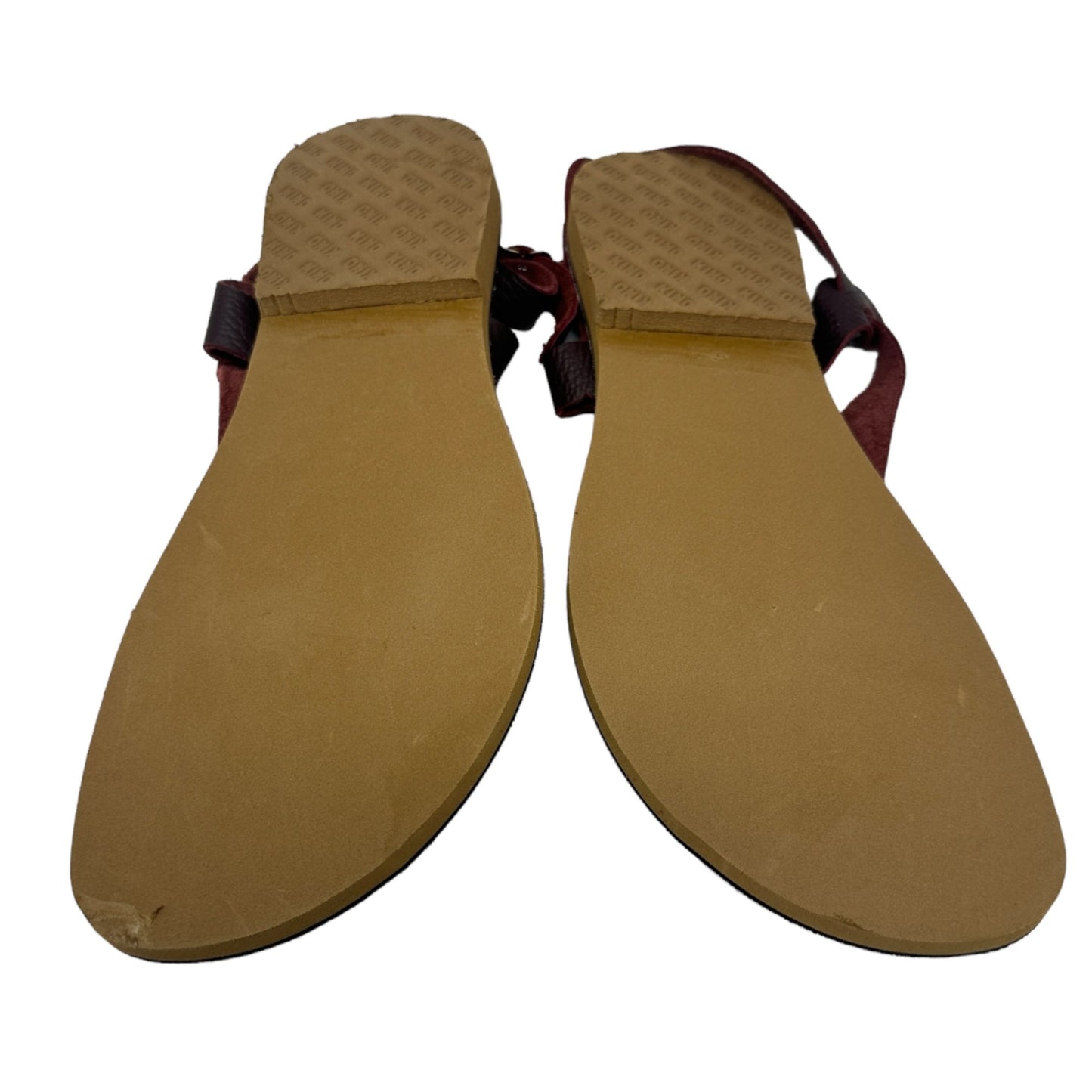 Kino Sandals Womens 10 Brown Leather Slingback Strappy Shoes Made in Key West FL